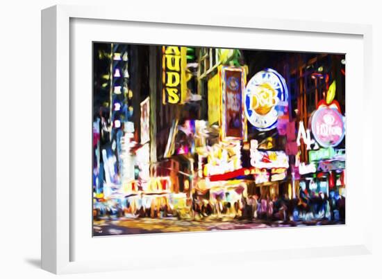 NYC 42 Street II - In the Style of Oil Painting-Philippe Hugonnard-Framed Giclee Print