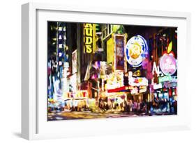 NYC 42 Street II - In the Style of Oil Painting-Philippe Hugonnard-Framed Giclee Print