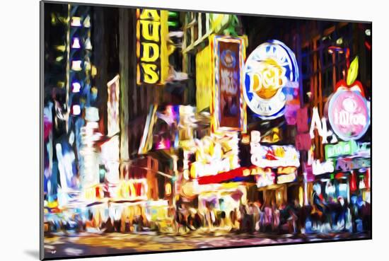 NYC 42 Street II - In the Style of Oil Painting-Philippe Hugonnard-Mounted Giclee Print