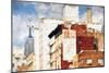 NYC Architecture - In the Style of Oil Painting-Philippe Hugonnard-Mounted Giclee Print