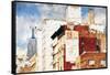 NYC Architecture - In the Style of Oil Painting-Philippe Hugonnard-Framed Stretched Canvas