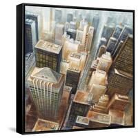 NYC Bird's Eye View I-Giampaolo Pasi-Framed Stretched Canvas