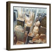 NYC Bird's Eye View I-Giampaolo Pasi-Framed Art Print