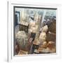 NYC Bird's Eye View I-Giampaolo Pasi-Framed Art Print