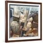 NYC Bird's Eye View I-Giampaolo Pasi-Framed Art Print