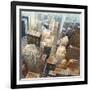 NYC Bird's Eye View I-Giampaolo Pasi-Framed Art Print