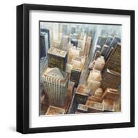 NYC Bird's Eye View I-Giampaolo Pasi-Framed Art Print