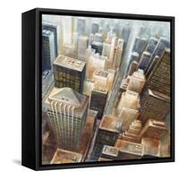 NYC Bird's Eye View I-Giampaolo Pasi-Framed Stretched Canvas