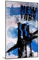 NYC (Blue)-Bobby Hill-Mounted Art Print