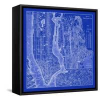 NYC Blueprint-Adam Shaw-Framed Stretched Canvas