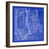 NYC Blueprint-Adam Shaw-Framed Art Print