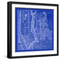 NYC Blueprint-Adam Shaw-Framed Art Print