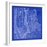 NYC Blueprint-Adam Shaw-Framed Art Print