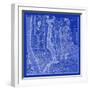 NYC Blueprint-Adam Shaw-Framed Art Print