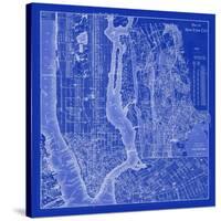 NYC Blueprint-Adam Shaw-Stretched Canvas