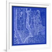 NYC Blueprint-Adam Shaw-Framed Art Print