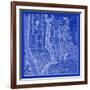 NYC Blueprint-Adam Shaw-Framed Art Print