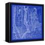 NYC Blueprint-Adam Shaw-Framed Stretched Canvas