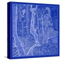 NYC Blueprint-Adam Shaw-Stretched Canvas