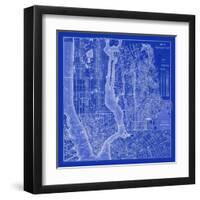 NYC Blueprint-Adam Shaw-Framed Art Print