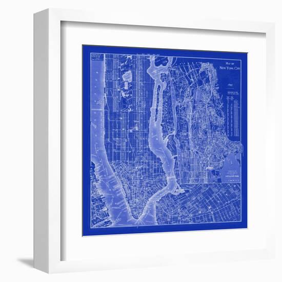 NYC Blueprint-Adam Shaw-Framed Art Print