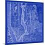 NYC Blueprint-Adam Shaw-Mounted Art Print