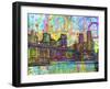 NYC Brooklyn Bridge-Dean Russo- Exclusive-Framed Giclee Print