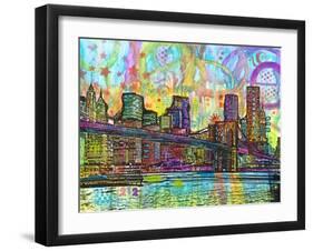 NYC Brooklyn Bridge-Dean Russo- Exclusive-Framed Giclee Print