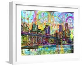 NYC Brooklyn Bridge-Dean Russo- Exclusive-Framed Giclee Print