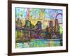 NYC Brooklyn Bridge-Dean Russo- Exclusive-Framed Giclee Print