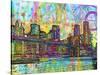 NYC Brooklyn Bridge-Dean Russo- Exclusive-Stretched Canvas