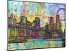 NYC Brooklyn Bridge-Dean Russo- Exclusive-Mounted Giclee Print