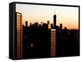 NYC Cityscape with the One World Trade Center (1WTC) at Sunset-Philippe Hugonnard-Framed Stretched Canvas