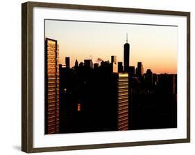 NYC Cityscape with the One World Trade Center (1WTC) at Sunset-Philippe Hugonnard-Framed Photographic Print