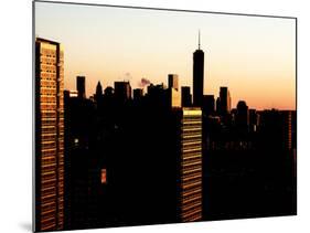 NYC Cityscape with the One World Trade Center (1WTC) at Sunset-Philippe Hugonnard-Mounted Photographic Print