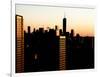 NYC Cityscape with the One World Trade Center (1WTC) at Sunset-Philippe Hugonnard-Framed Photographic Print