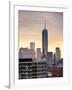 NYC Cityscape with the One World Trade Center (1WTC) at Sunset-Philippe Hugonnard-Framed Photographic Print