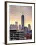 NYC Cityscape with the One World Trade Center (1WTC) at Sunset-Philippe Hugonnard-Framed Photographic Print