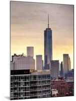 NYC Cityscape with the One World Trade Center (1WTC) at Sunset-Philippe Hugonnard-Mounted Photographic Print