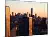 NYC Cityscape with the One World Trade Center (1WTC) at Sunset-Philippe Hugonnard-Mounted Photographic Print