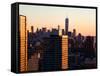 NYC Cityscape with the One World Trade Center (1WTC) at Sunset-Philippe Hugonnard-Framed Stretched Canvas