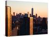 NYC Cityscape with the One World Trade Center (1WTC) at Sunset-Philippe Hugonnard-Stretched Canvas