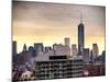 NYC Cityscape with the One World Trade Center (1WTC) at Sunset-Philippe Hugonnard-Mounted Photographic Print