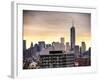 NYC Cityscape with the One World Trade Center (1WTC) at Sunset-Philippe Hugonnard-Framed Photographic Print