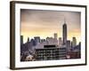 NYC Cityscape with the One World Trade Center (1WTC) at Sunset-Philippe Hugonnard-Framed Photographic Print