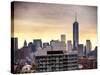 NYC Cityscape with the One World Trade Center (1WTC) at Sunset-Philippe Hugonnard-Stretched Canvas