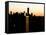 NYC Cityscape with the One World Trade Center (1WTC) at Sunset-Philippe Hugonnard-Framed Stretched Canvas