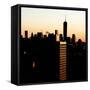 NYC Cityscape with the One World Trade Center (1WTC) at Sunset-Philippe Hugonnard-Framed Stretched Canvas