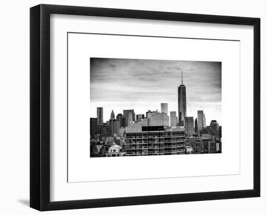 NYC Cityscape with the One World Trade Center (1WTC) at Sunset-Philippe Hugonnard-Framed Art Print