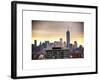 NYC Cityscape with the One World Trade Center (1WTC) at Sunset-Philippe Hugonnard-Framed Art Print